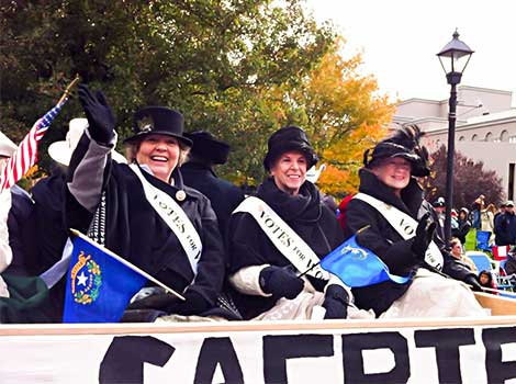 2014 Nevada Day Parade Honoring Women's Suffrage - Christianne Hamel, Nell Fozard, Marcia Cuccaro