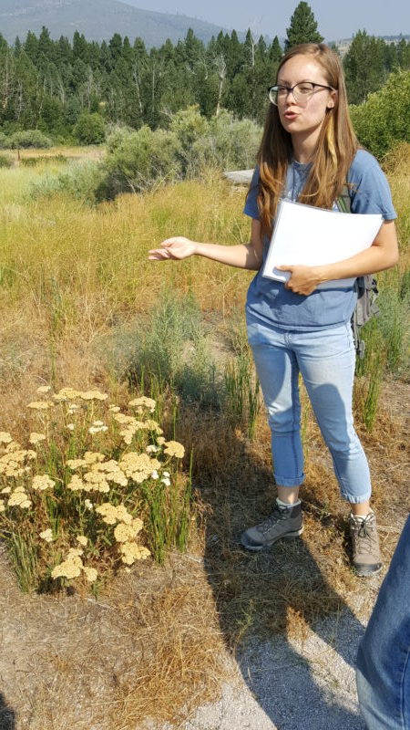 Ranger Haley explaining plant properties