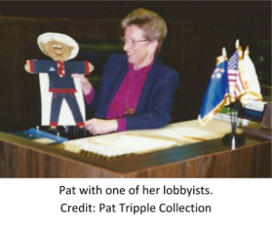 Pat Tripple with on of her lobbyists