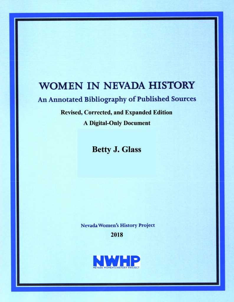 Book Cover Image for Women in Nevada History, by Betty J. Glass